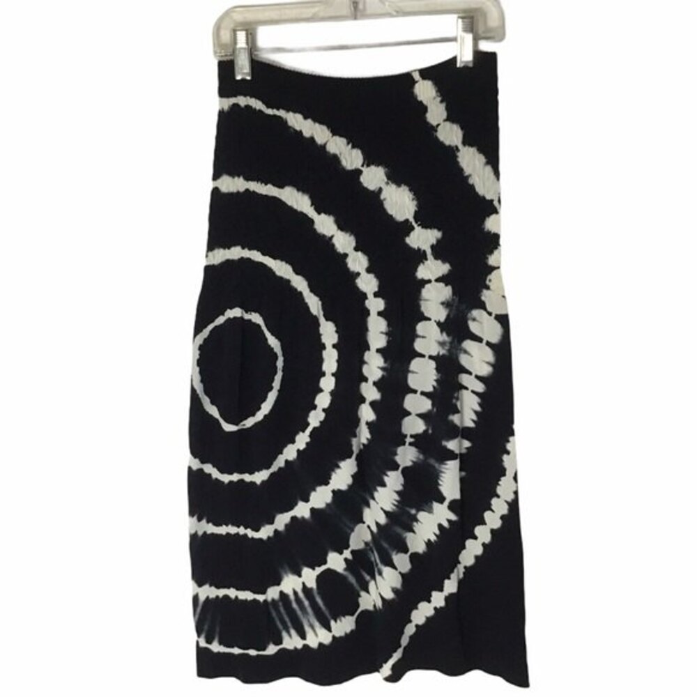 Strapless Tie Dye Navy and White Coverup